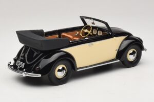 Volkswagen Beetle Cabriolet Zwart Crème Minichamps 1:18 107054131 Hars — afbeelding 2 van 6