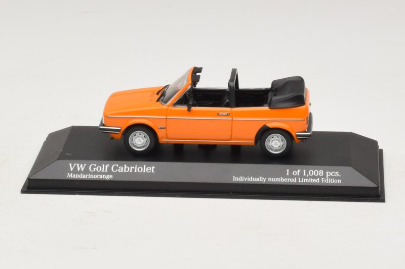 Volkswagen Golf Mk1 Cabriolet Oranje Minichamps 1:43 400055131 Metaal