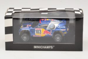 Volkswagen Race Touareg #103 B. Saby / R. Perin Winner Rally Por Las Pampas 2005 Vervangende Doos Minichamps 1:43 436055303-R — afbeelding 4 van 4