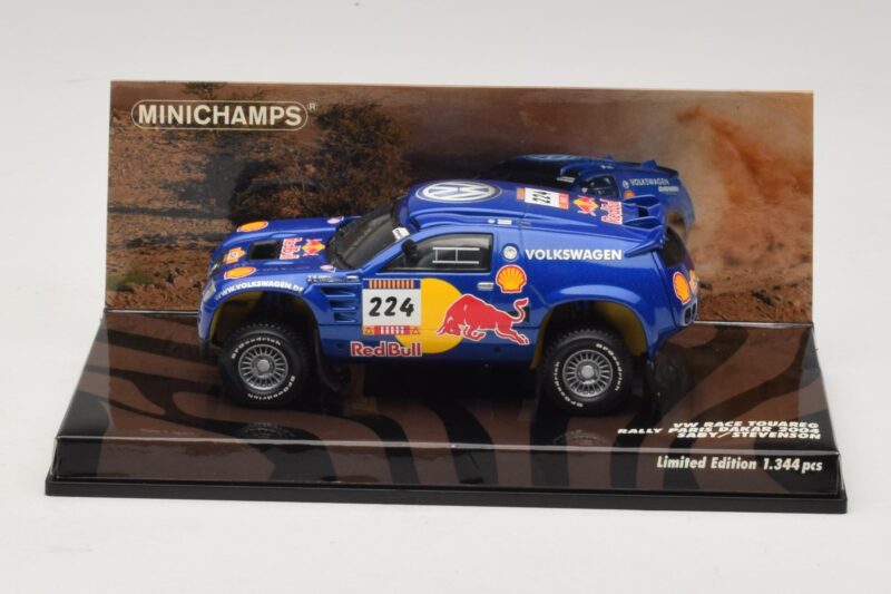 Volkswagen Race Touareg Red Bull #224 B. Saby / Stevenson Dakar Rally 2005 Minichamps 1:43 436045324 Metaal