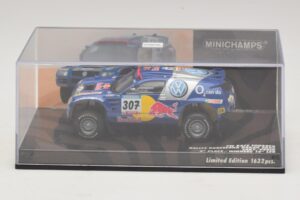 Volkswagen Race Touareg Red Bull #307 B. Saby / M. Perin Dakar Rally 2005 Minichamps 1:43 436055307 Metaal — afbeelding 4 van 5