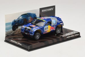 Volkswagen Race Touareg Red Bull #317 Gordon / von Zitzewitz Dakar Rally 2005 Minichamps 1:43 436055317 Metaal — afbeelding 2 van 5