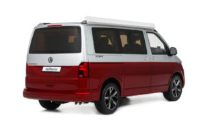 Volkswagen T6.1 California Ocean Tornado Red / Reflex Silver Otto 1:18 OT1342 Hars — afbeelding 2 van 5