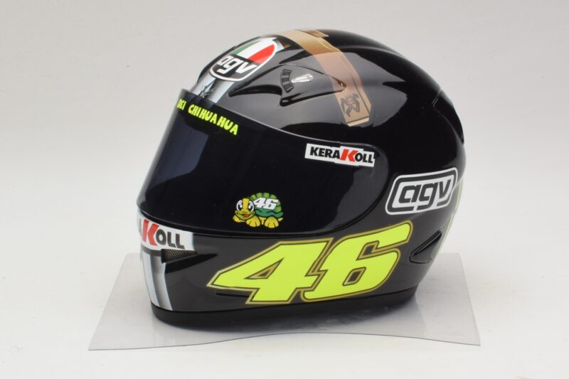 AGV Helm V. Rossi MotoGP Jerez Test 2007 Minichamps 1:2 327070046 Metaal