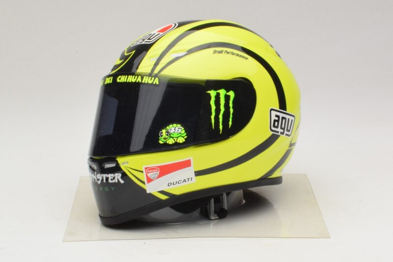 AGV Helm V. Rossi MotoGP Valencia Test 2009 Minichamps 1:2 327100066 Metaal