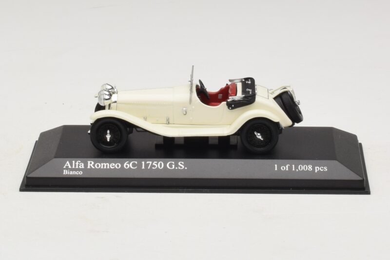 Alfa Romeo 6C 1750 G.S. Wit Minichamps 1:43 400120430 Metaal