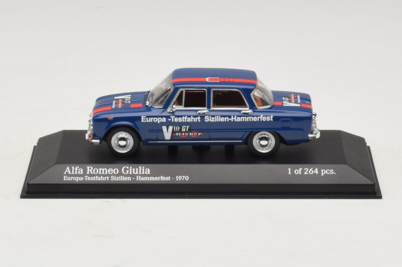Alfa Romeo Giulia Europa-Testfahrt Sizilien-Hammerfest Minichamps 1:43 400120905 Metaal