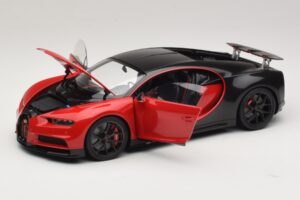 Bugatti Chiron Sport Italian Red & Carbon AUTOart 1:18 70996 Composiet — afbeelding 2 van 8