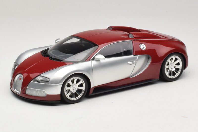 Bugatti Veyron Centenaire Edition Chrome Red Minichamps 1:18 100110851 Metaal