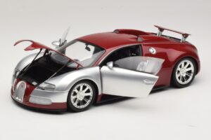 Bugatti Veyron Centenaire Edition Chrome Red Minichamps 1:18 100110851 Metaal — afbeelding 2 van 8