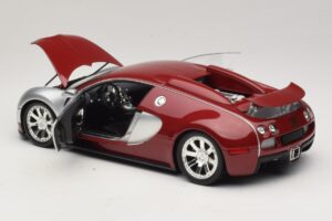 Bugatti Veyron Centenaire Edition Chrome Red Minichamps 1:18 100110851 Metaal — afbeelding 5 van 8