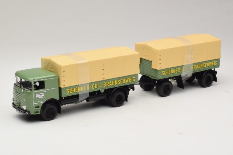 Bussing LU 11/16 Platform Aanhanger Schenker Minichamps 1:43 499073924 Metaal