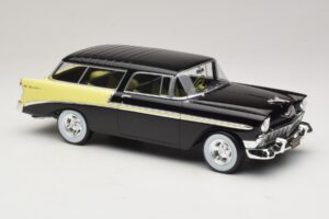Chevrolet Bel Air Nomad Custom Zwart & Lichtgeel KK-Scale 1:18 KKDC181293 Metaal — afbeelding 4 van 6