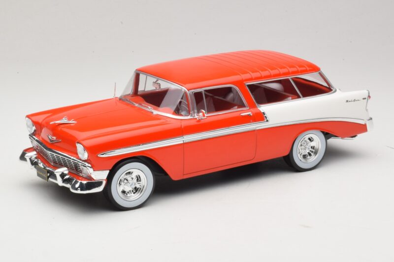 Chevrolet Bel Air Nomad Custom Lichtrood & Wit KK-Scale 1:18 KKDC181291 Metaal