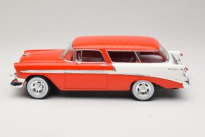 Chevrolet Bel Air Nomad Custom Lichtrood & Wit KK-Scale 1:18 KKDC181291 Metaal — afbeelding 3 van 6