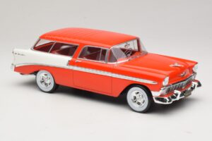 Chevrolet Bel Air Nomad Custom Lichtrood & Wit KK-Scale 1:18 KKDC181291 Metaal — afbeelding 4 van 6