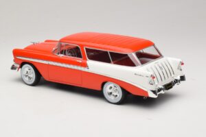 Chevrolet Bel Air Nomad Custom Lichtrood & Wit KK-Scale 1:18 KKDC181291 Metaal — afbeelding 5 van 6