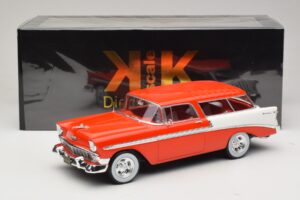 Chevrolet Bel Air Nomad Custom Lichtrood & Wit KK-Scale 1:18 KKDC181291 Metaal — afbeelding 6 van 6