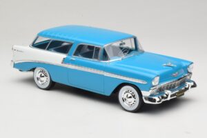 Chevrolet Bel Air Nomad Turquoise & Wit KK-Scale 1:18 KKDC181292 Metaal — afbeelding 4 van 6