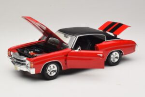 Chevrolet Chevelle SS454 Rood Maisto 1:18 31890-P1 Metaal — afbeelding 2 van 8