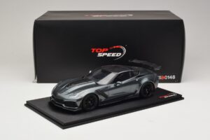 Chevrolet Corvette C7 ZR-1 Shadow Grey Metallic TopSpeed 1:18 TS0148 Hars — afbeelding 6 van 6