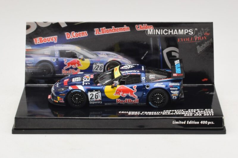 Chevrolet Corvette Z06.R GT3 Callaway Competition #26 Bouvy / Coens 24 Hours of Spa 2011 Minichamps 1:43 437111426 Metaal