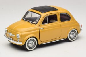 Fiat 500 Geel Solido 1:18 8042 Metaal