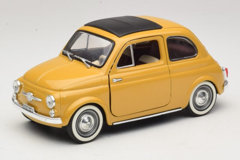 Fiat 500 Geel Solido 1:18 8042 Metaal