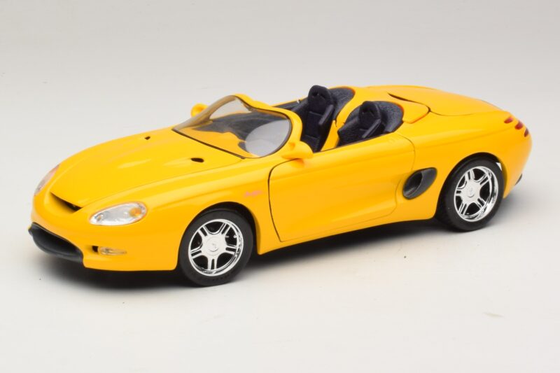 Ford Mustang Mach III Cabriolet Geel Maisto 1:18 32815 Metaal