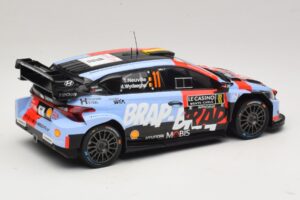 Hyundai i20 N Rally1 #11 T. Neuville / M. Wydaeghe Rally Monte Carlo 2026 IXO 1:18 18RMC270B Metaal — afbeelding 2 van 6
