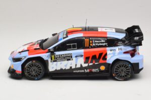 Hyundai i20 N Rally1 #11 T. Neuville / M. Wydaeghe Rally Monte Carlo 2026 IXO 1:18 18RMC270B Metaal — afbeelding 3 van 6