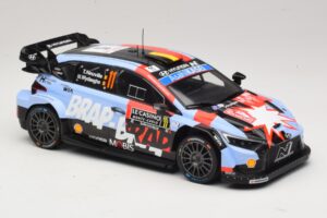 Hyundai i20 N Rally1 #11 T. Neuville / M. Wydaeghe Rally Monte Carlo 2026 IXO 1:18 18RMC270B Metaal — afbeelding 4 van 6