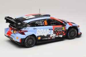 Hyundai i20 N Rally1 #16 A. Fourmaux / A. Coria Rally Monte Carlo 2026 IXO 1:18 18RMC270A Metaal — afbeelding 2 van 6