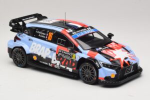 Hyundai i20 N Rally1 #16 A. Fourmaux / A. Coria Rally Monte Carlo 2026 IXO 1:18 18RMC270A Metaal — afbeelding 4 van 6