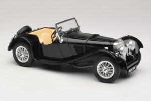 Jaguar SS100 Roadster Zwart Bburago 1:18 3006-M3 Metaal — afbeelding 4 van 6