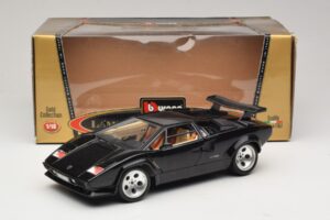Lamborghini Countach 5000 Quattrovalvole Zwart Bburago 1:18 3337 Metaal — afbeelding 8 van 8