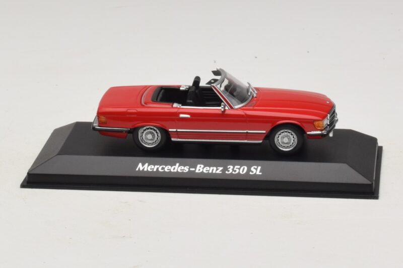 Mercedes 350 SL R107 Rood Maxichamps 1:43 940033432 Metaal