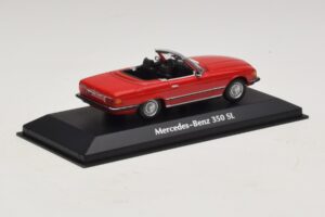 Mercedes 350 SL R107 Rood Maxichamps 1:43 940033432 Metaal — afbeelding 2 van 5