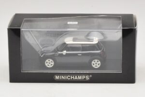 Mini Cooper S R53 Donkergroen Met Panoramadak Minichamps 1:43 MINI015 Metaal — afbeelding 4 van 4