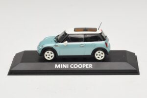 Mini Cooper S R53 Lichtblauw Metallic Met Panoramadak Minichamps 1:43 MINI018 Metaal