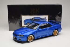 Nissan Skyline GT-R R34 V-Spec II Blauw Metallic BBS Velgen KK-Scale 1:12 KKDC120211-2 Metaal — afbeelding 8 van 8