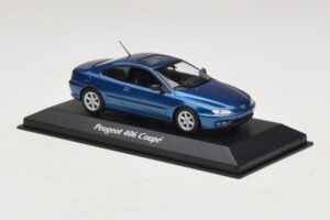 Peugeot 406 Coupé Blauw Metallic Maxichamps 1:43 940112620 Metaal — afbeelding 3 van 5