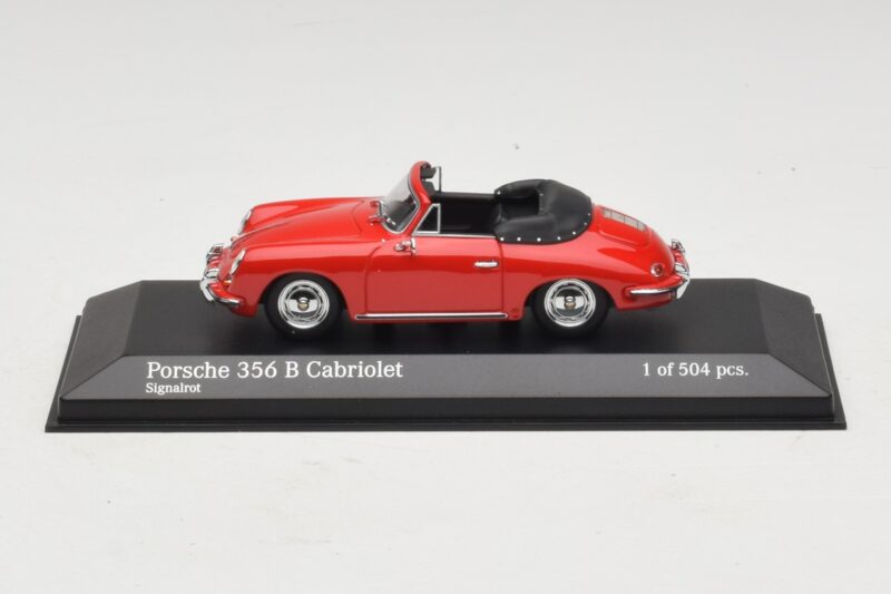 Porsche 356 B Cabriolet Rood Minichamps 1:43 400064331 Metaal