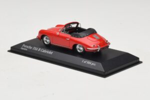 Porsche 356 B Cabriolet Rood Minichamps 1:43 400064331 Metaal — afbeelding 3 van 5