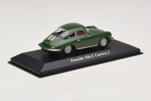 Porsche 356C Carrera 2 Donkergroen Maxichamps 1:43 940062360 Metaal — afbeelding 2 van 5