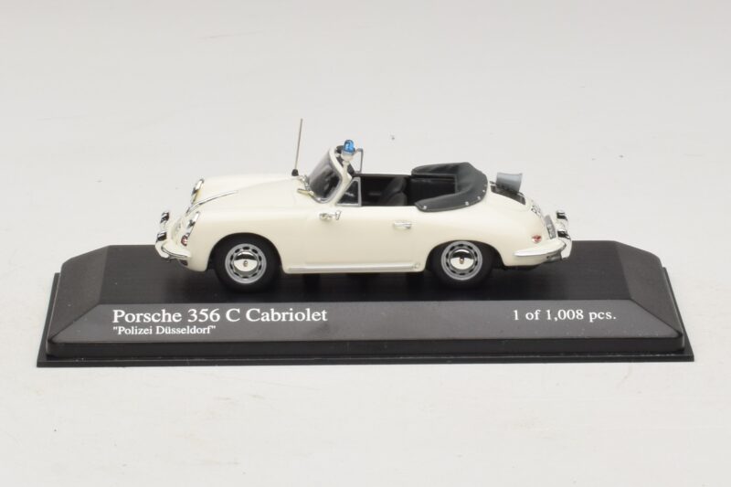 Porsche 356C Cabriolet Polizei Dusseldorf Minichamps 1:43 430062391 Metaal
