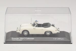 Porsche 356C Cabriolet Polizei Dusseldorf Minichamps 1:43 430062391 Metaal — afbeelding 4 van 5