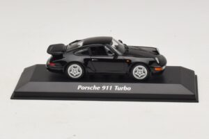 Porsche 911 964 Turbo Zwart Maxichamps 1:43 940069101 Metaal