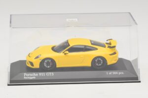 Porsche 911 991.1 GT3 Geel Minichamps 1:43 410066020 Metaal — afbeelding 4 van 5