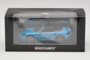 Porsche 911 991.1 Turbo S Cabriolet Blauw Minichamps 1:43 410067182 Metaal — afbeelding 5 van 5